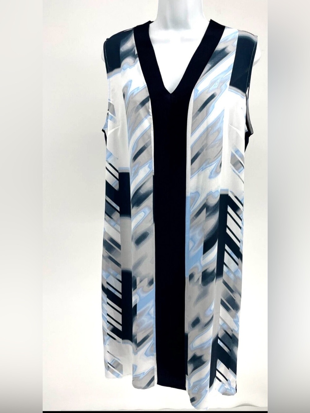 Calvin Klein Abstract Geometric Print Block Mini Shift Dress Women #preppy #y2k
